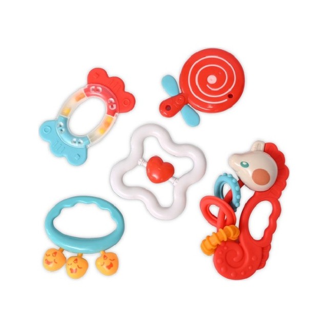 LORELLI BABY CARE GLODALICA/ZVEČKA SET (5KOM) - Online Apoteka LORELLI BABY CARE GLODALICA/ZVEČKA SET (5KOM)